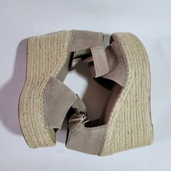 Marc Fisher Adalyn suede espadrilles wedges sandals 9.5 nwt - Picture 4 of 5